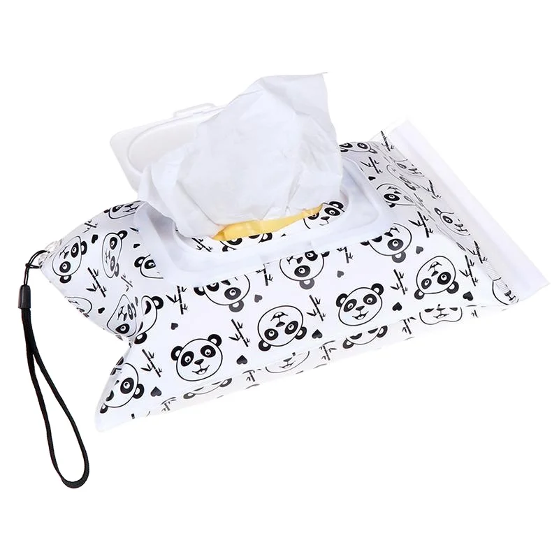 Custom printed aseptic EVA baby wet wipes packaging pouch bag with cover
