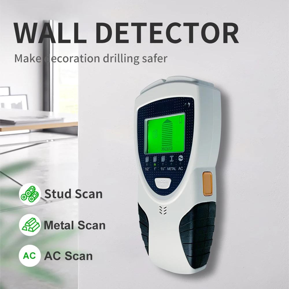 Stud Finder Sensor Wall Scanner 5 in 1 Electronic Stud Sensor Locator Wood Beam Joist Finders Wall Detector Edge Center Finding