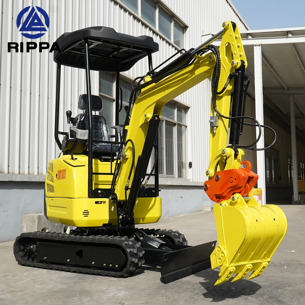 Rippa Mini Excavator Manufacturer Earth-moving Machinery 1 2 1.5 3 Ton Small Micro Mini excavator Digger