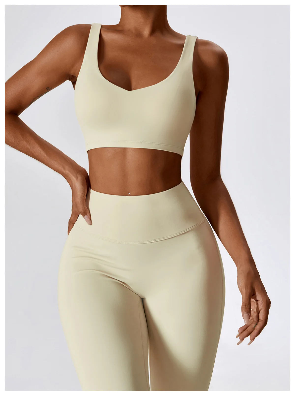 Yoga Pants Sets 2 Piece V Shaped Backless Active Wear Custom Woman Activewear Manufacturer New Flare Leggings Gym Yoga Sport Set