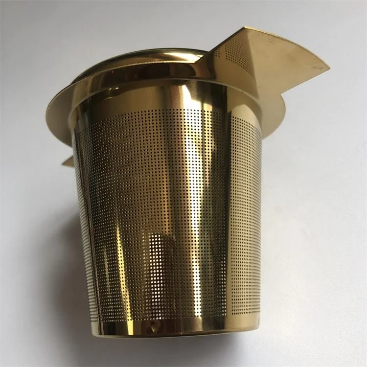 Customized Stainless steel steeper gold tea filter infuser for loose tea