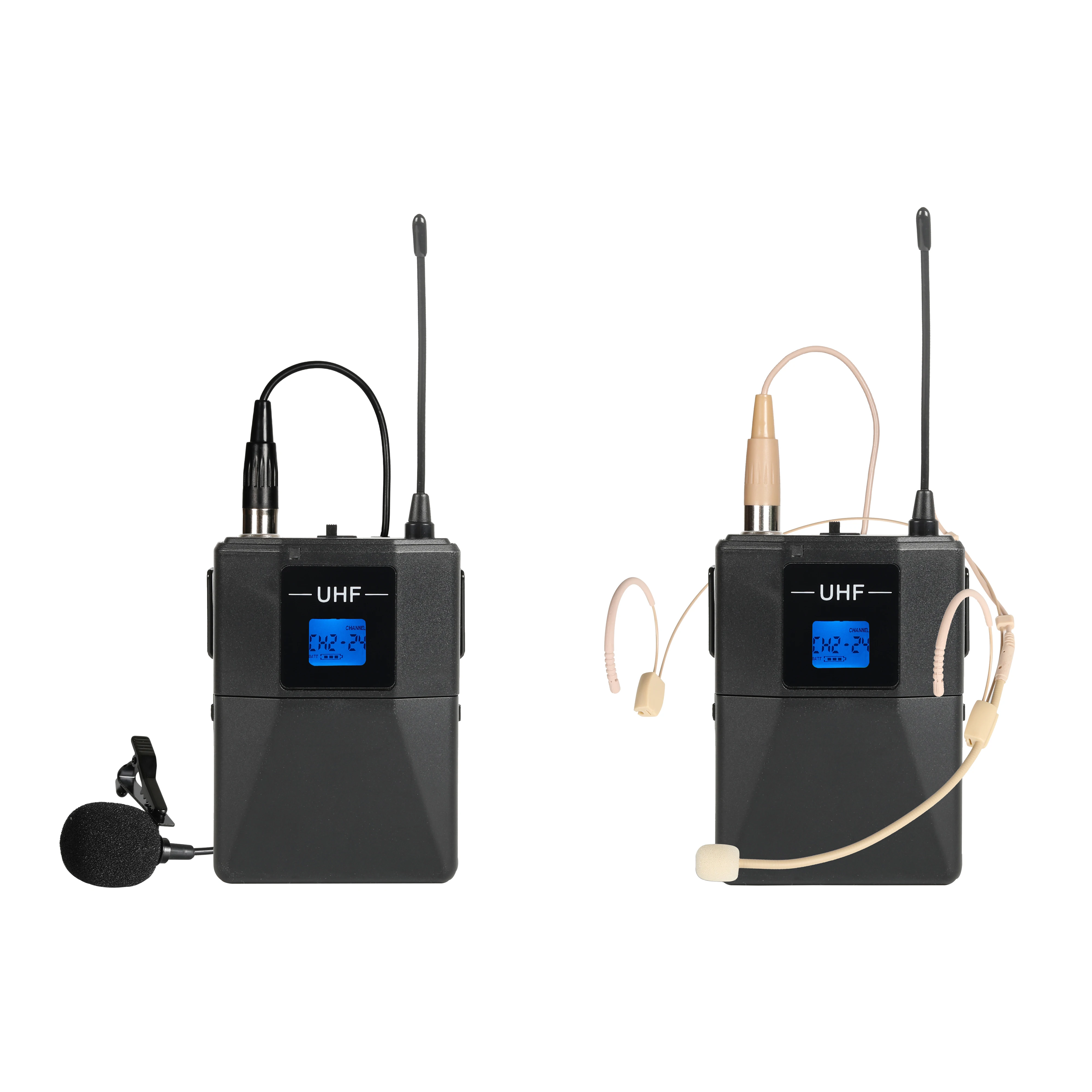 outdoor dual professional wireless UHF 2 channels microphone sound system microphone wireless