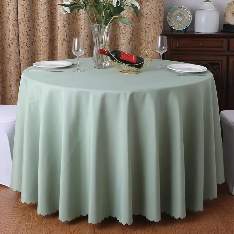 Factory Custom 120 inch Polyester White Round Tablecloth Party Wedding Table Cloths For Events