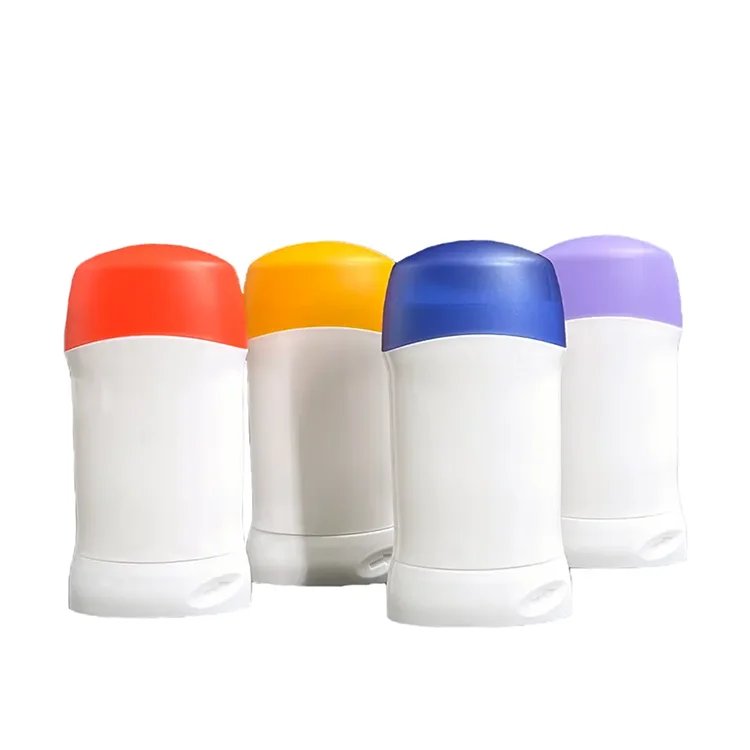 High Quality Manufacturer Free Sample 45g 50g plastic roll on deodorant stick deodorant bottle container