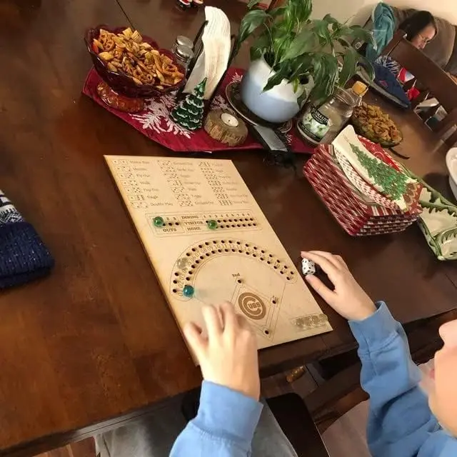 Wooden Board Game - Fun Baseball Marble Game for Family Game Night