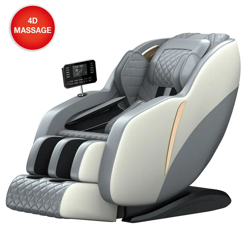 2024 Best 4 Hands Shiatsu 3d Full Body Air Massager Massage Chair Zero Gravity Genuine Leather Endure Massage Chair