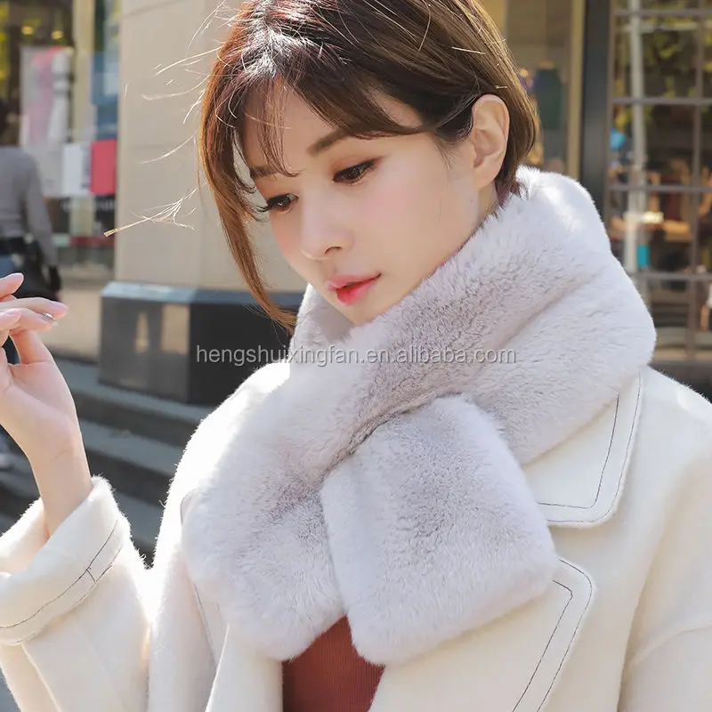 2019 Новый разноцветный шарф и шаль из искусственного меха кролика лисы норки для женщин