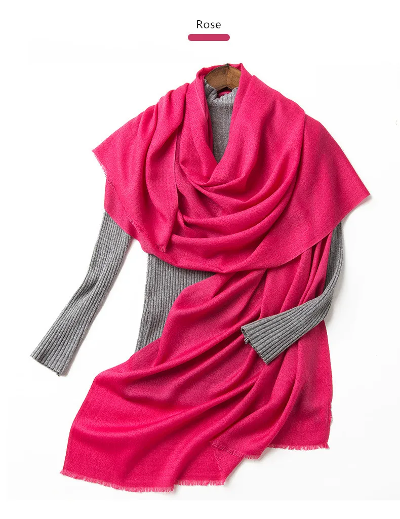 India italian fashion 100% pashmina cashmere scarf double sided pashmina shawl