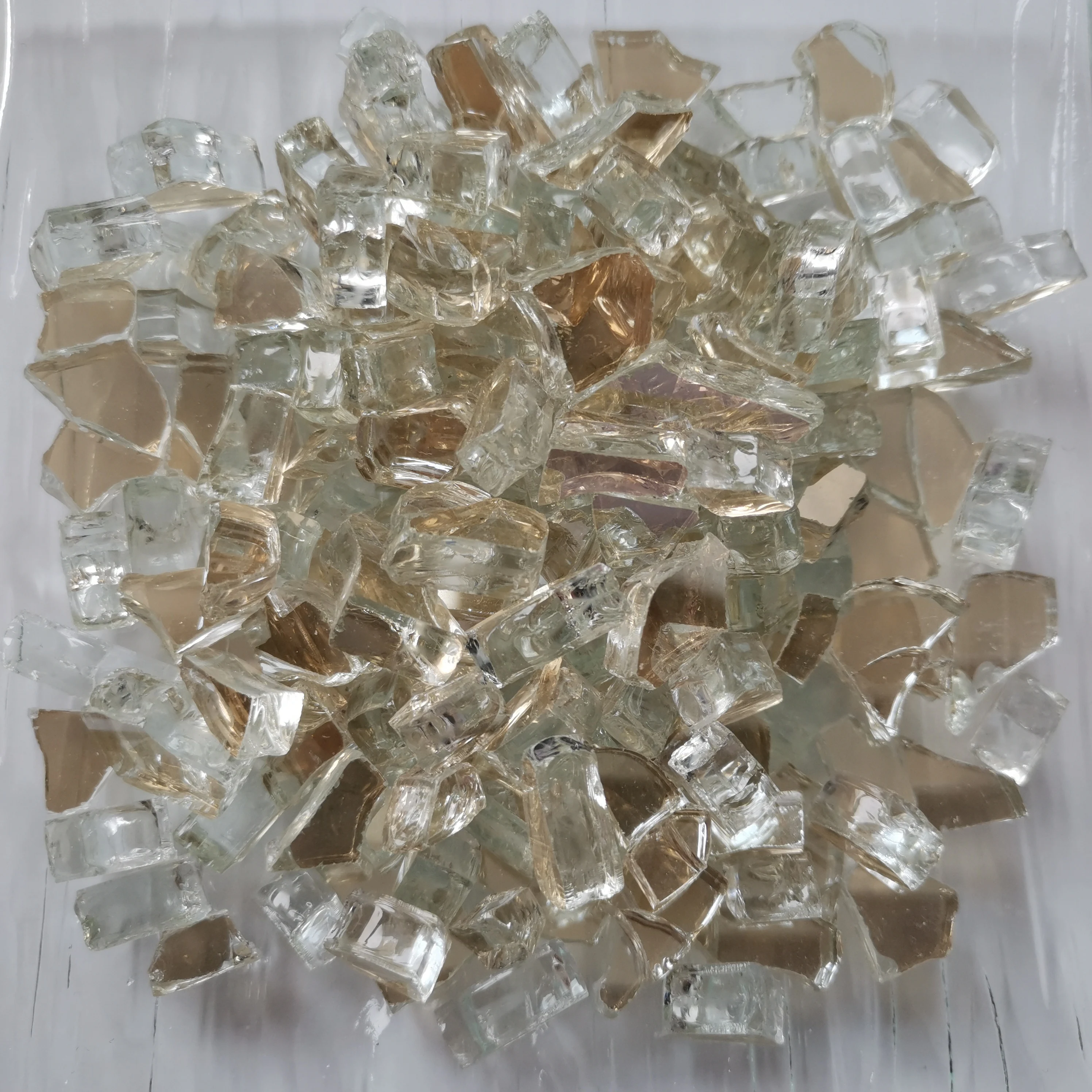 Premium Reflective Fire Glass Luster Fireglass Fire Beads