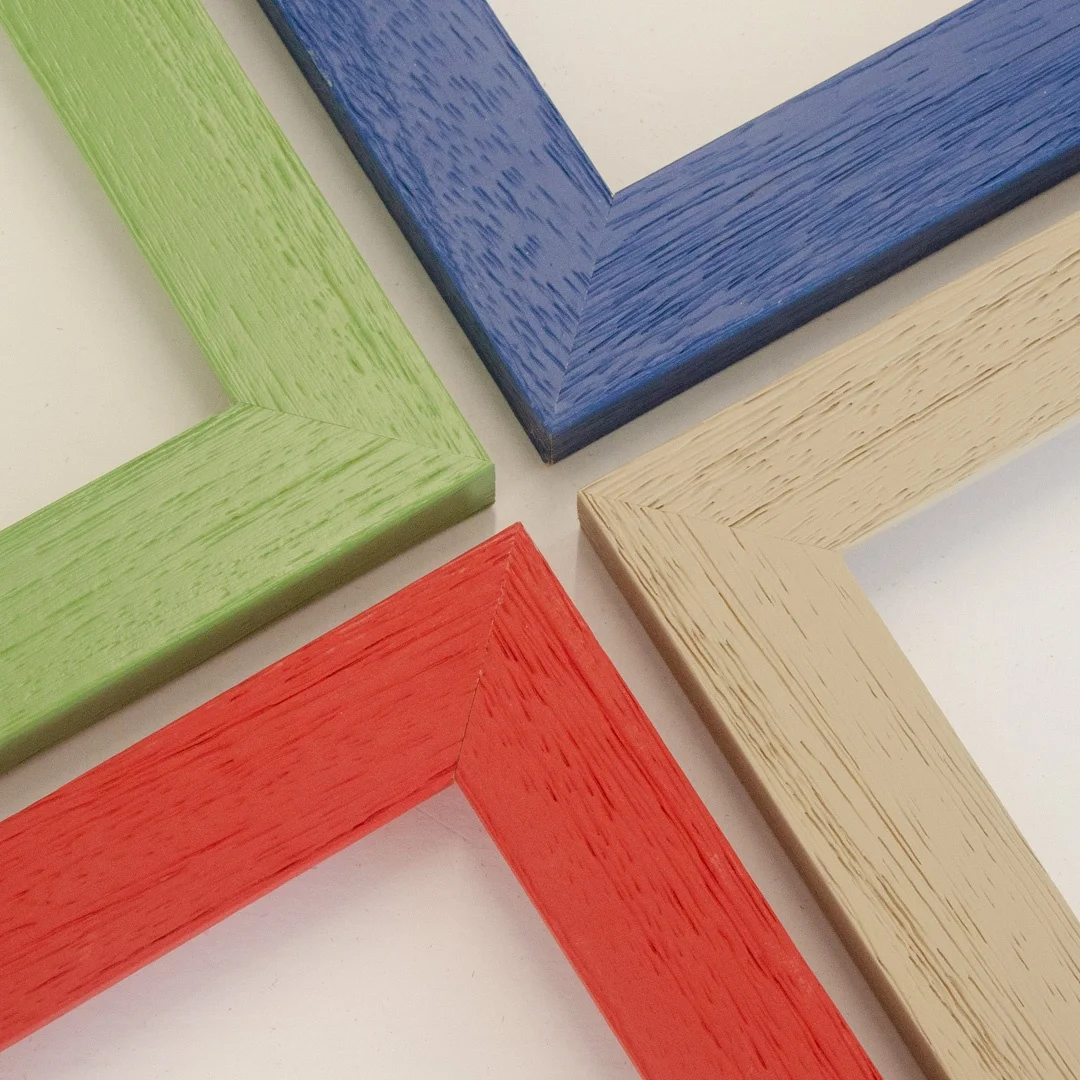 Roustic picture frame wood moulding for wooden photo frames in different colours custom wall frames