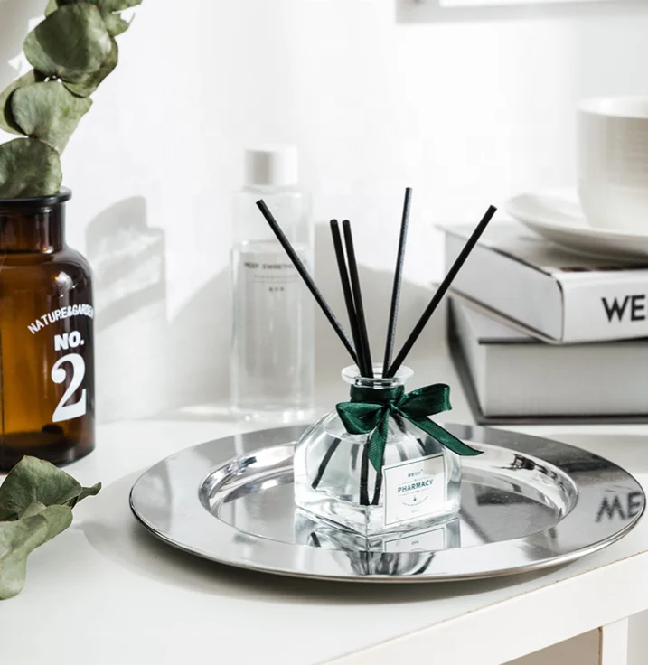 Unique transparent 50ml 100ml 150ml 250ml reed diffuser empty glass bottle aroma diffuser bottles with cap