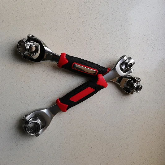 48-in-1 Socket set Wrench with Rubber Handle 360 Degree Rotating Head Any Size Standard Spanner Tool