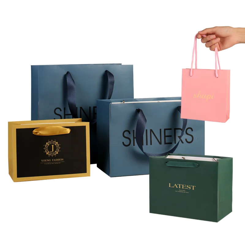 Wholesale Cheap Price Luxury Famous Brand Gift Custom Printed Shopping Paper Bag With Your Own Logo