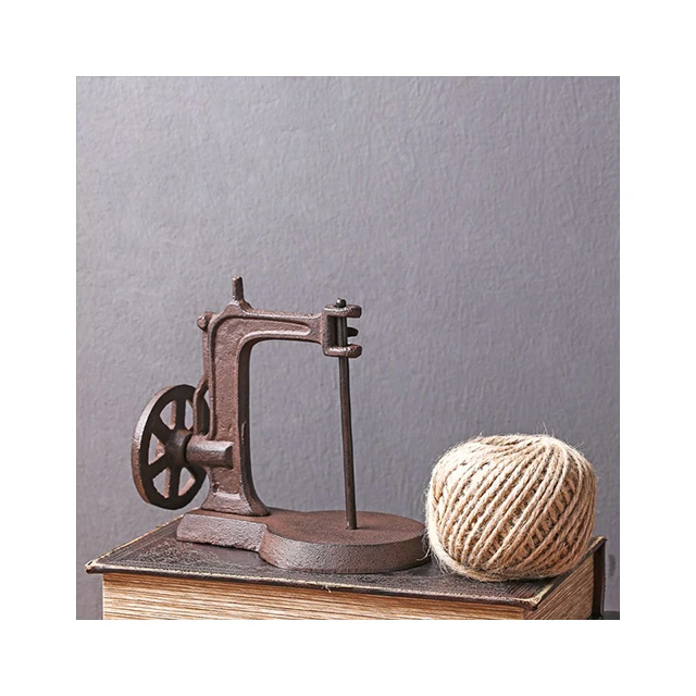 American country window display props decorative ornaments retro nostalgic sewing machine String Dispenser cast iron rope winder