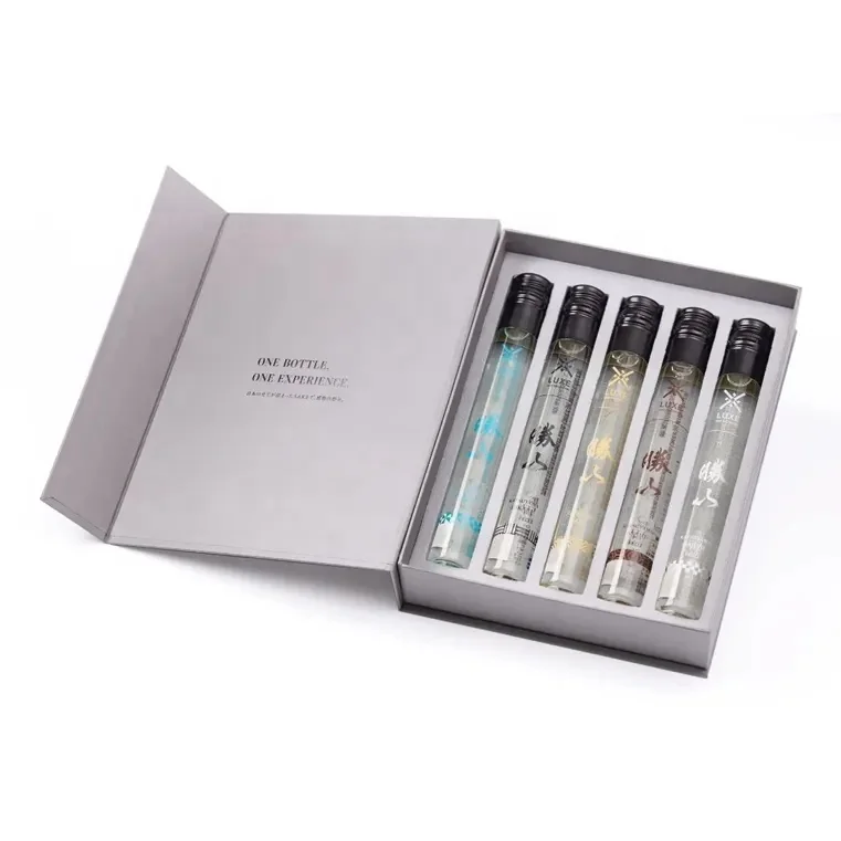 Custom Tequila Luxury Spirit Drink Champagne Liquor Whisky Red Wine Tasting test tube Glass Bottle Gift Packaging Box