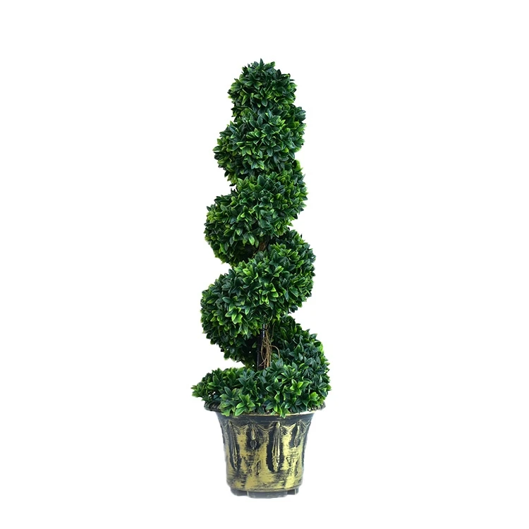 Uv Resistant Artificial Boxwood Topiary Twist Trees For Home Or Office Display