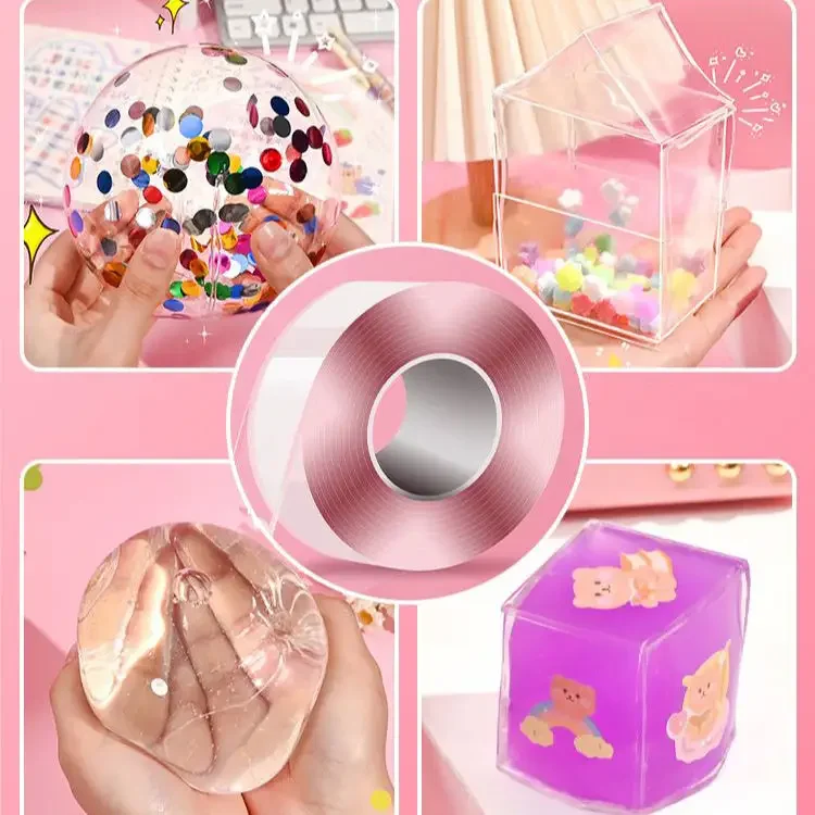 2023 Amazon Hot Selling DIY Nano Tape Waterproof DIY Balloon Nano Blowing Bubble Tape