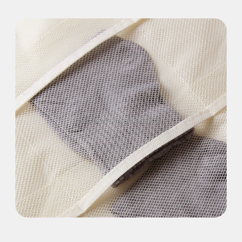 Closet Hanging Bra Organizer Dual Sided Wall Shelf Wardrobe Mesh Pockets Storage Bag for Bra Socks Underwear Storage Space
