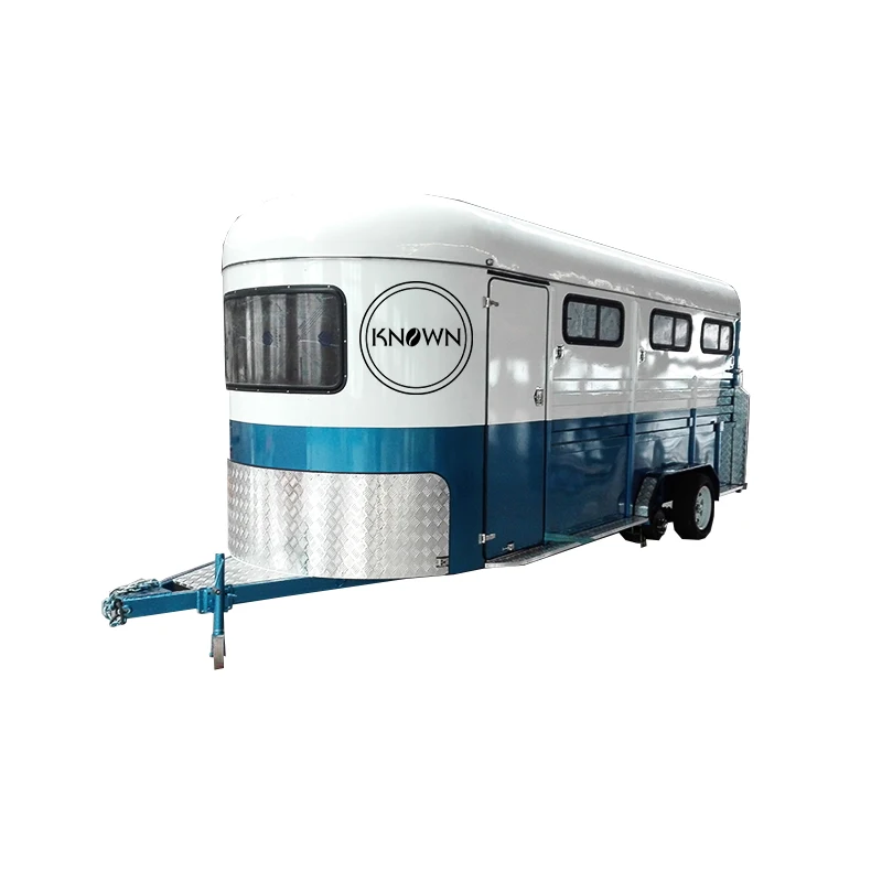 Europe Standard 3 Horse Loading Trailer with CE Customized Horse Floats Camper Trailer with Living Quarter
