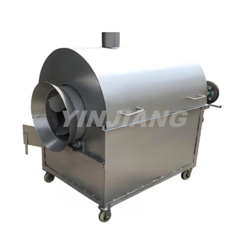 Large stainless steel electric peanut nut tea dryer roasting machine coffee beans cashew nuts peanuts