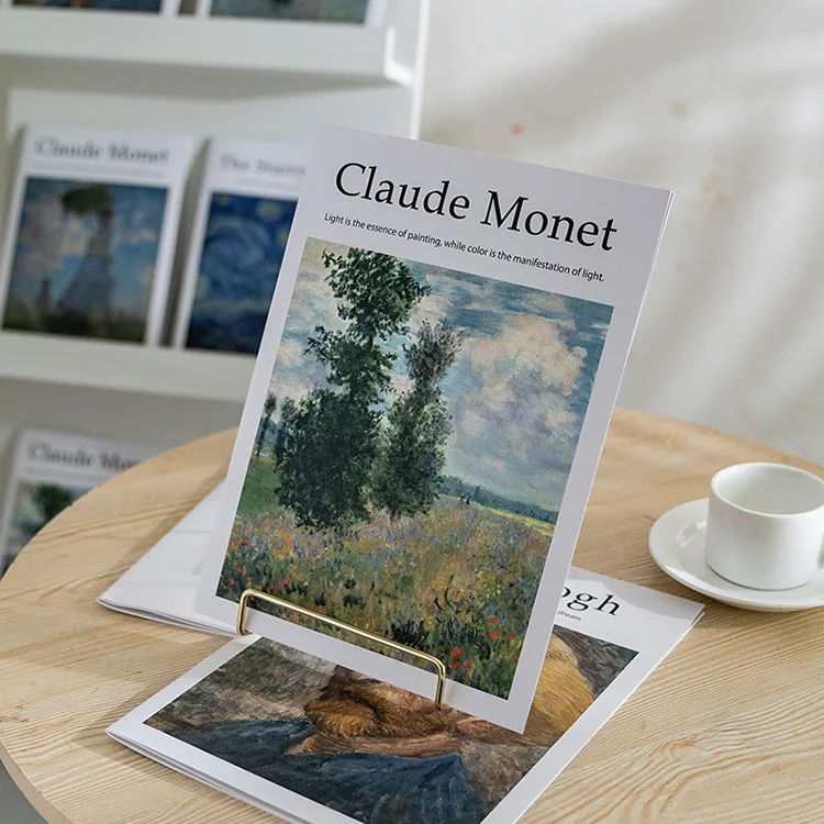 INS world famous paintings 24 page poster picture album photography props model background paper props decoration magazine
