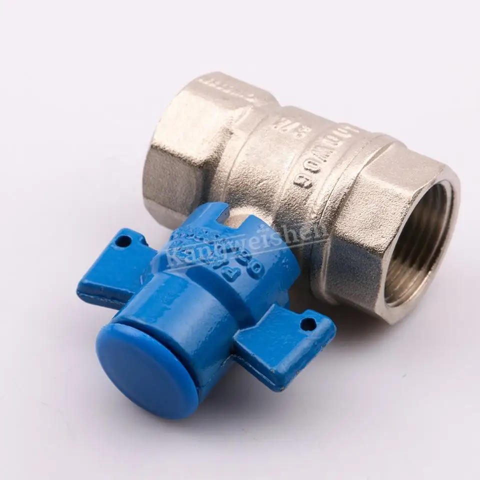 F/F thread dn15,20,25 brass ball valve with butterfly handle lockable brass ball valve is more durable and guaranteed