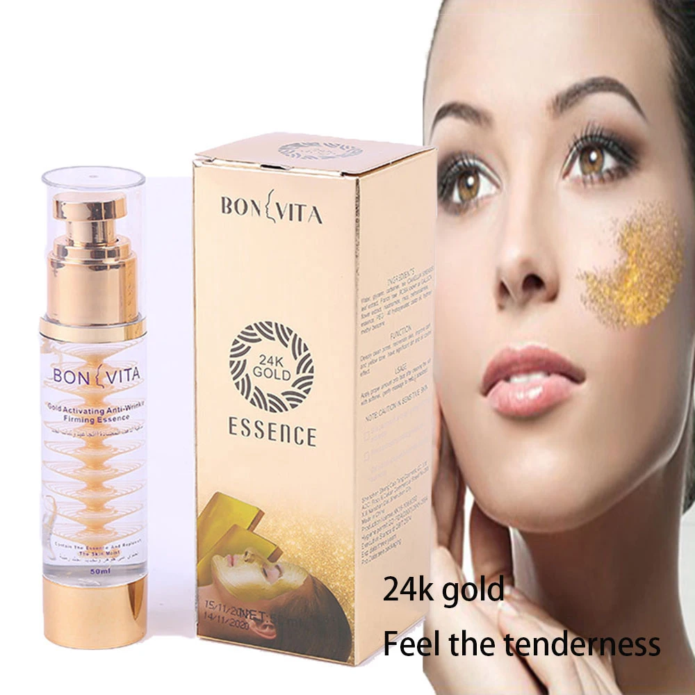 24k Gold essence nicotinamide anti-aging pore Shrink serum gel peptides collagen Moisturizing whitening Anti Wrinkle