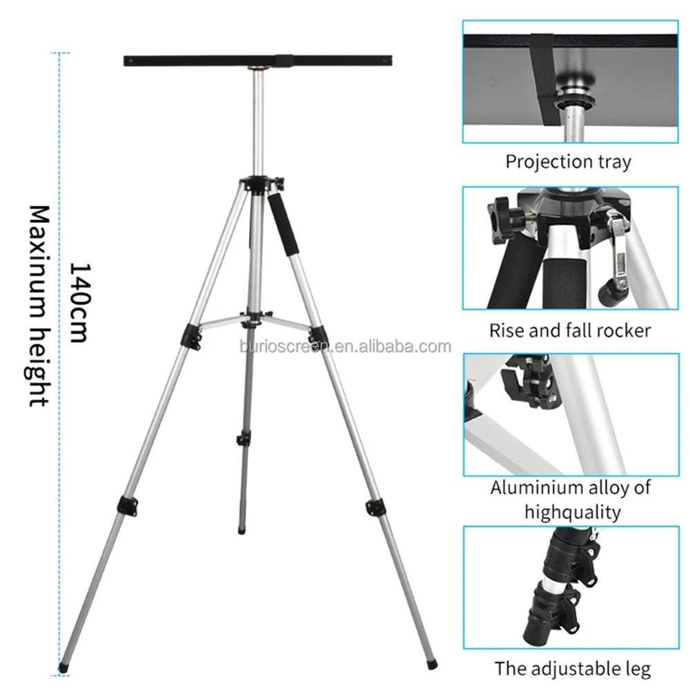 round tube projector tripod stand professional foldable projector laptop floor stand tripod for office home