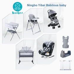 Other children furniture navy blue aluminium frame babycrib folding new born baby bed