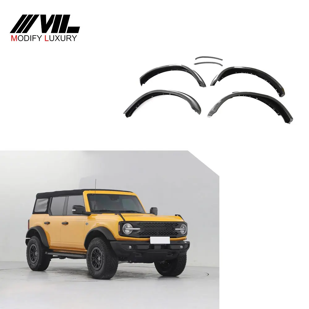 Carbon Fiber Rear Bumper  Wheel Arch Trims for Ford Bronco 21-22