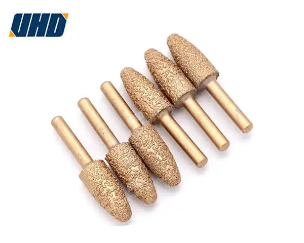 Vacuum brazed diamond grinding bit diamond grinding head for metal stone ceramic