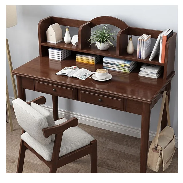 Home Decoration Furniture Office Drawer Pine Wood Computer Laptop Table