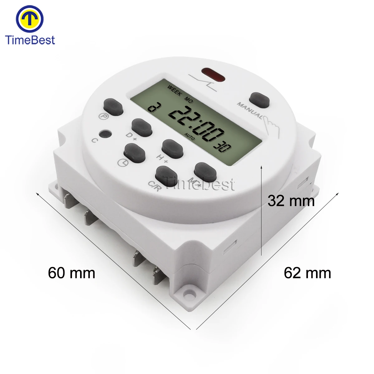 200 - 240 Dinrail 30 Amp Battery-powered Wall Timer Switch Power Outlet