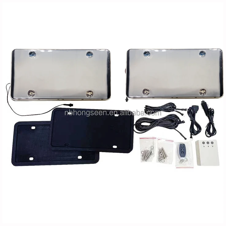 2024 New License Plate Flipper  Plate Hider Grey  License Plate Holder For US Standard Size and  Canada