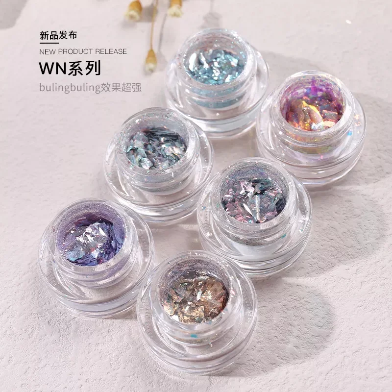 Salon Multicolor Change Aurora Chameleon Flakes Aurora Holographic Nail Art Chameleon Flakes