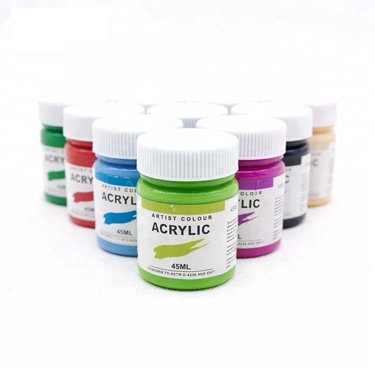 quality bulk 45ml fluid artist kids acrylic colour paint set for painting