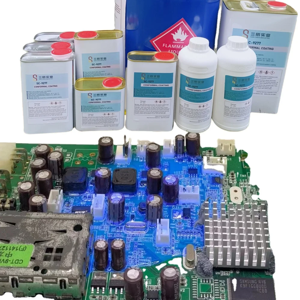 Three-proof paint UV glue fluorescent industrial grade moisture dual-curing quick-drying insulation adhesives & sealants