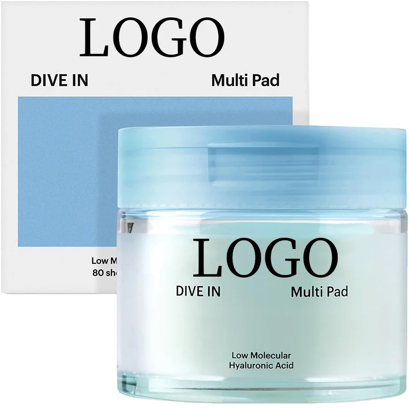 Hyaluronic Acid Toner Pads for Face (80 Pads) Moisturizing Facial Pads for Cooling, Soothing, Hydrating Spot Masking | Alcohol-F