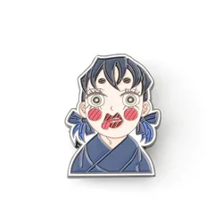 Wholesale Japanese Anime Demon Slayer Flower Street Chapter Mouth Hira Inosuke Tanjiro Metal Badge
