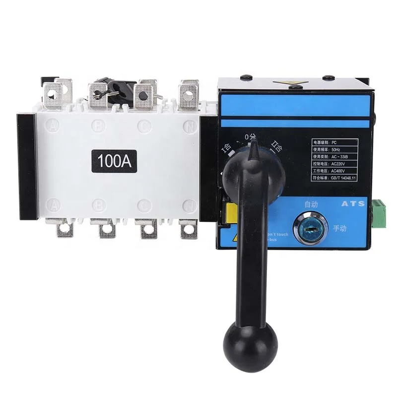 Dual Power Transfer Switch PC Ats-630a 4p Automatic Transfer Switch Generator Set Iri 4 Pole 100 Manual Transfer Switch 3 Ph