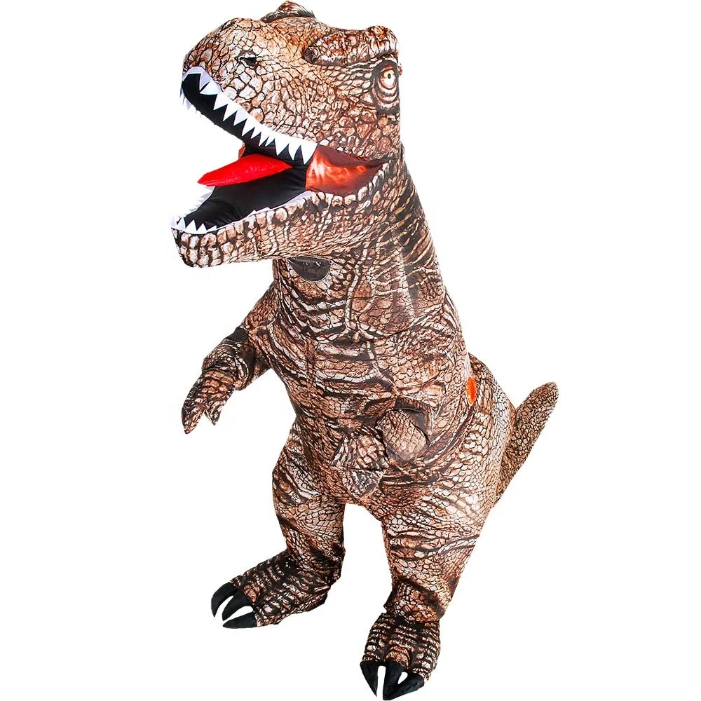 Halloween Realistic Tyrannosaurus RexBlow up CostumeDinosaur Inflatable Costumes for Adult