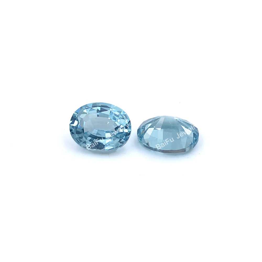 Best Selling Customized Loose Oval Shape Aquamarine Nano Gemstone