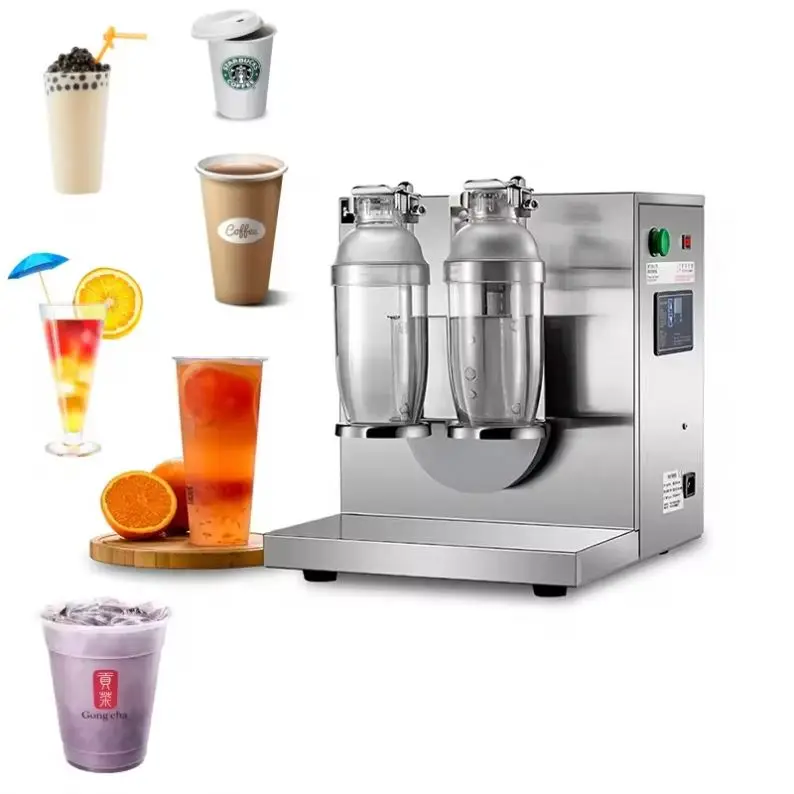 Electric Self-Shaking Cup Cocktail Coffee Juice Lemon Tea Automatic Bubble Tea Machine For Drinking Milk Shaker Double Head