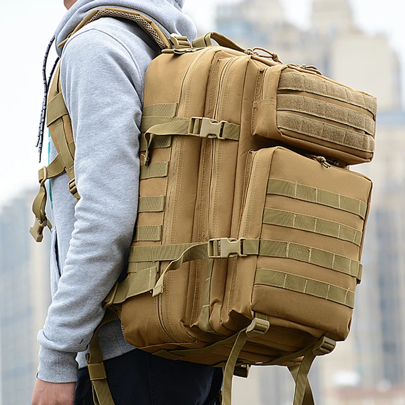 Outdoor 45L Backpack Camo Style Waterproof Tactical Gear Bag Laser Cut Tactical Backpack