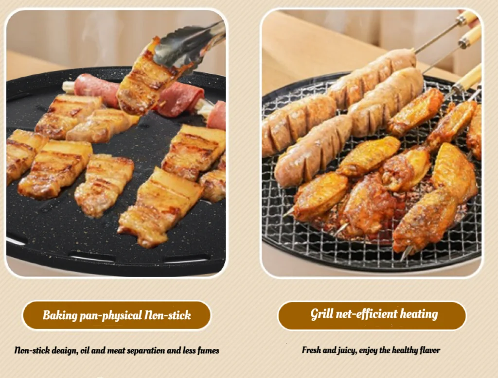 Outdoor Portable  Cast iron Charcoal Stove Split Barbecue Rack  Meat Fried Steak Stove Heat-insulating BBQ Stove