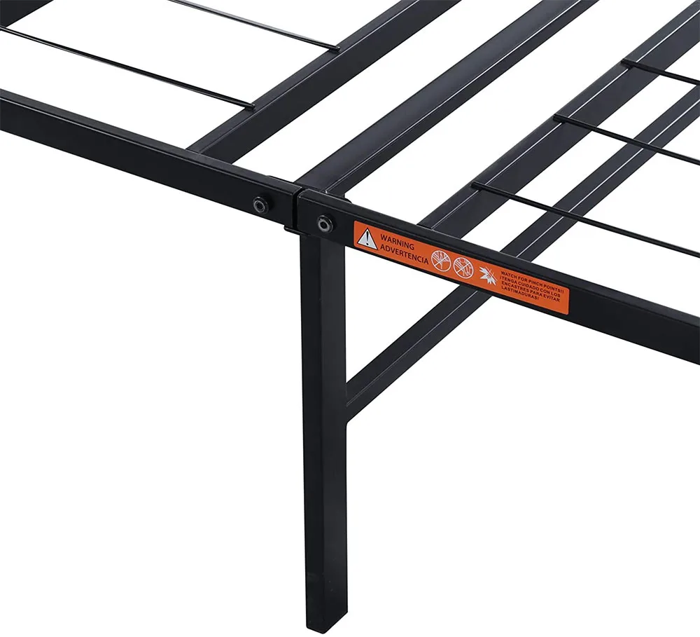 Furniture Folding Metal Bed Frame, 14 inch Metal Comfort Base