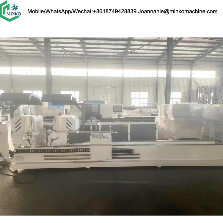 Automatic aluminum PVC profile CNC cutting center upvc window making machine 45 and 90 degree aluminum cutting machine