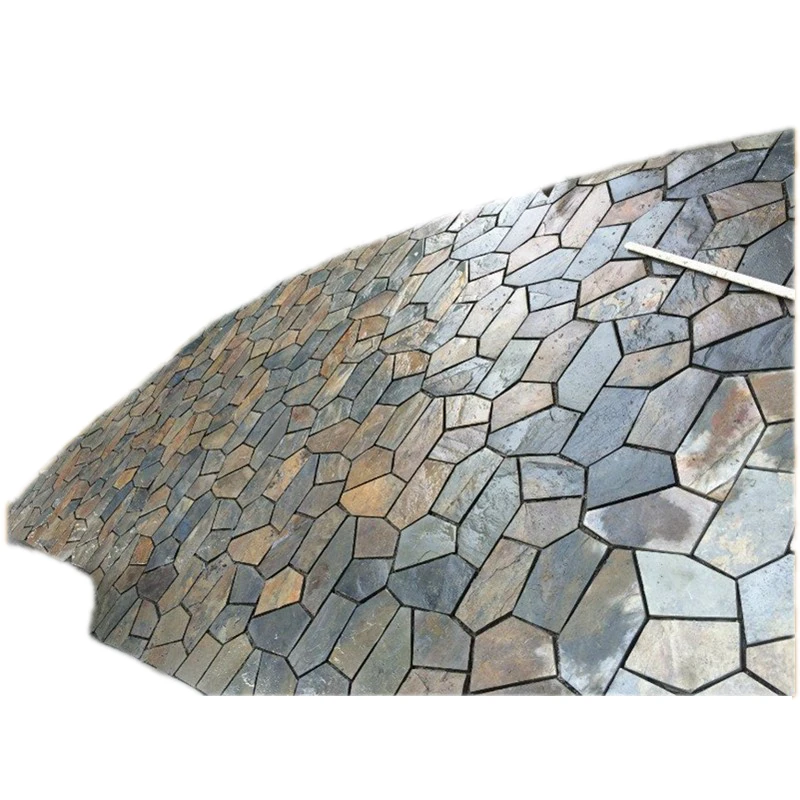 Landscaping Slate Rock , Slate Floor Photos Modern Outdoor Wall Tiles Villa Waterproof Flexible Croco Skin Leather Tiles 2 Years