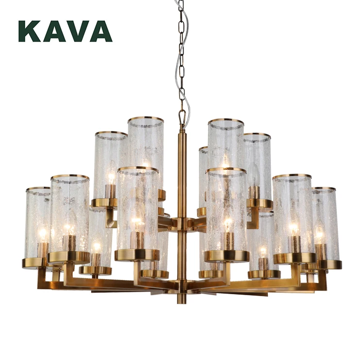 European tradition entrance hall cognac vintage clear glass lamp luxury chandeliers light