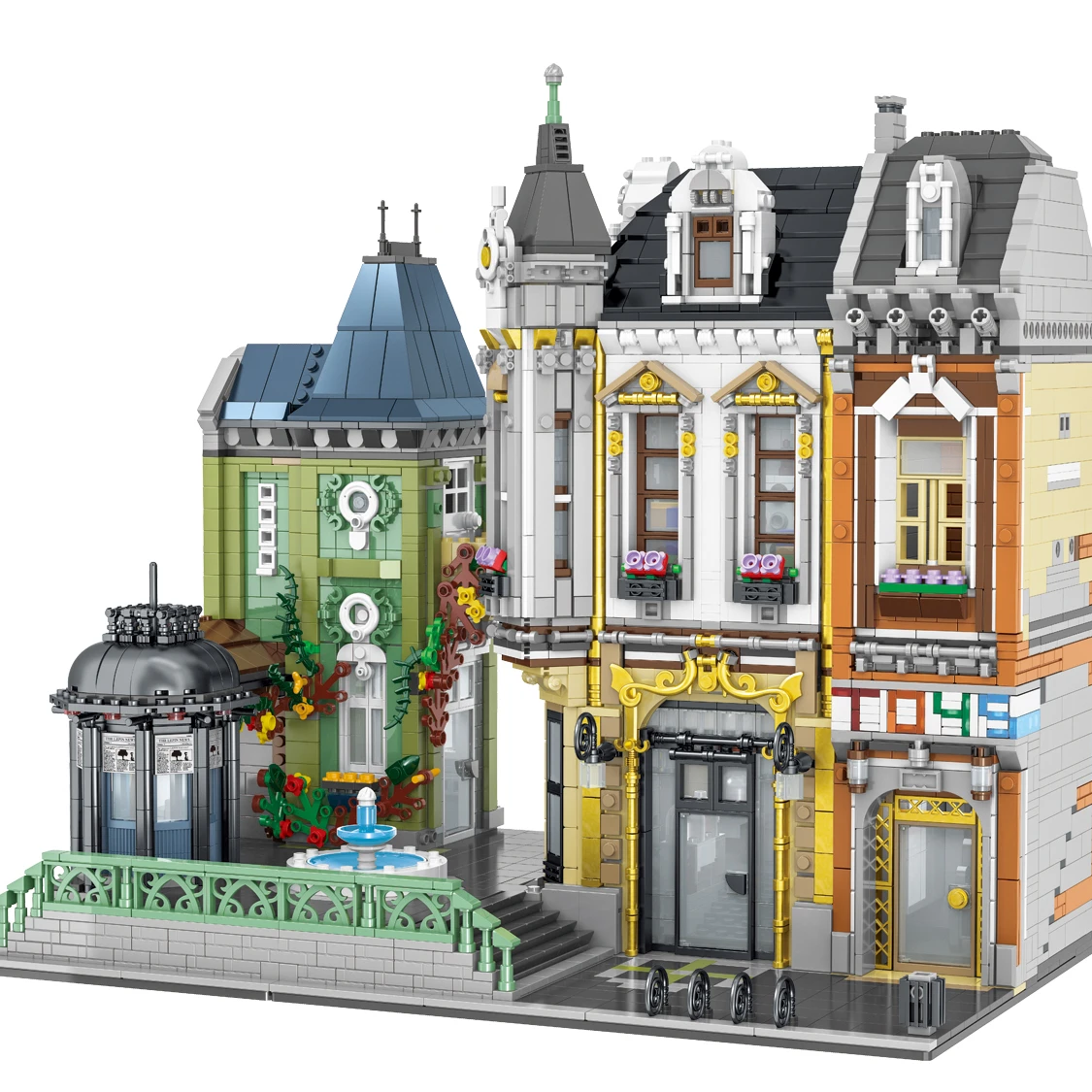 Urge 10190 building block toy square  architecture toy 2021 children top toys  for kids lepinn street view education gift